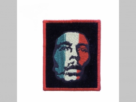 Bob Marley - Rasta -Face - tvár nažehľovacia vyšívaná nášivka (možnosť nažehliť alebo našiť na odev) rozmery: 7,5x6cm  materiál100%bavlna